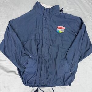 VTG NASCAR DuPont Automotive Finishes Racing Jacket Navy‎ Blue Spotlight Large